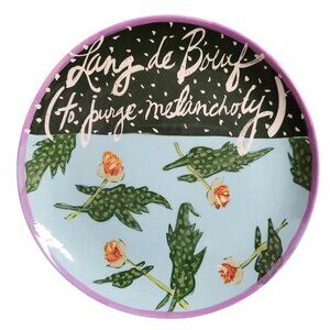 Droll Designs Plate 10" Lang de Boeuf to Purge Melancholy Hand Painted Rare READ